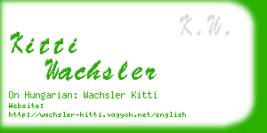 kitti wachsler business card